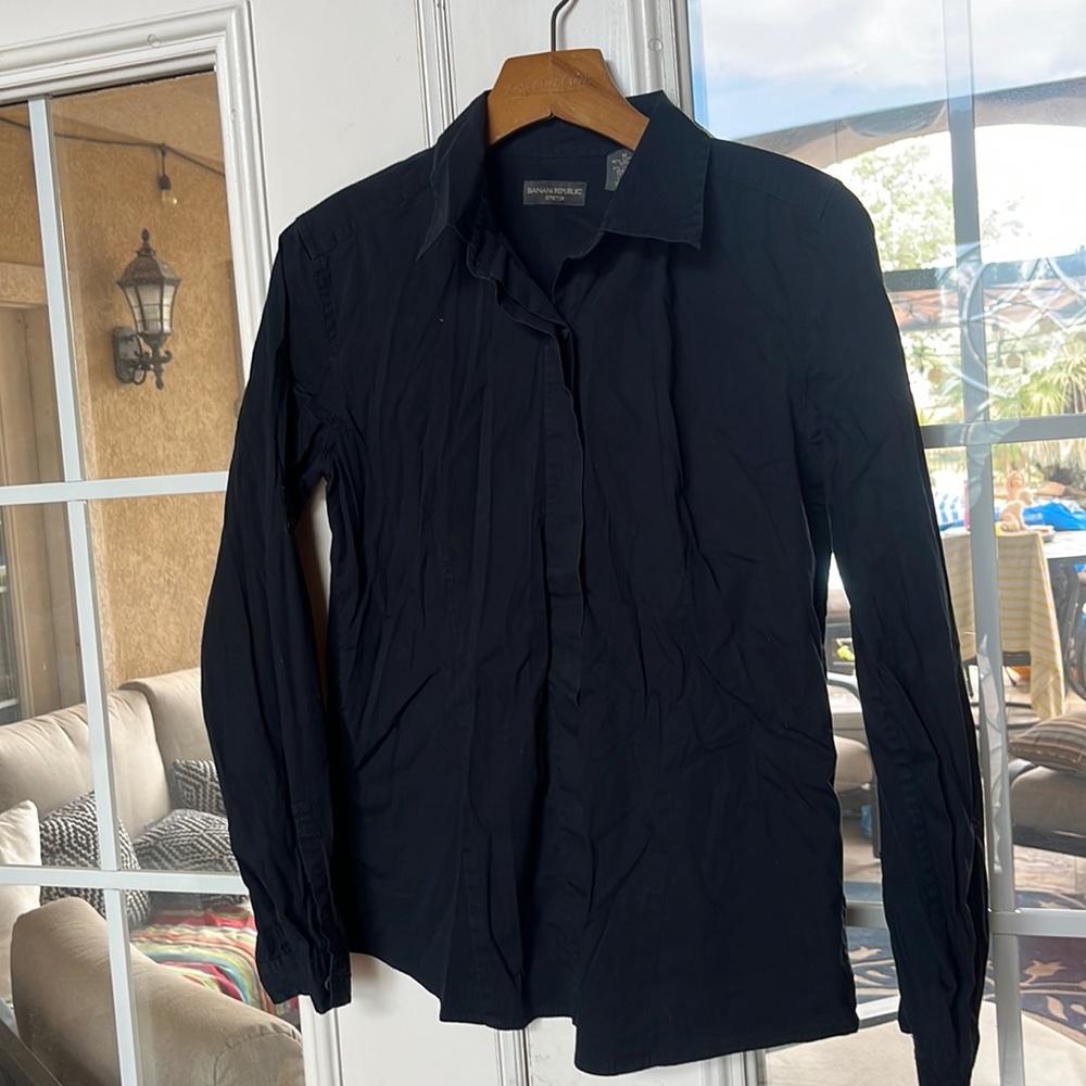 Banana republic navy long sleeve shirt.
